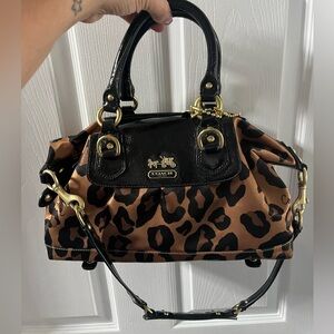 Coach bag - gently used! Classic leopard print.